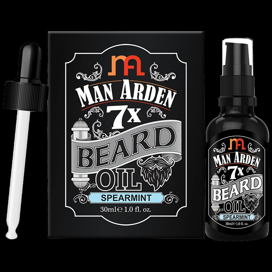 Man Arden 7X Beard Spearmint - 7 Premium Oils Supports Beard Growth & Nourishment