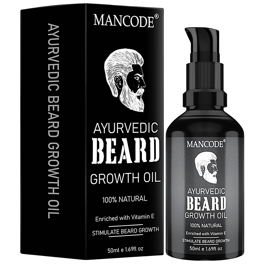 Mancode Ayurvedic Beard Growth Oil - 100% Natural