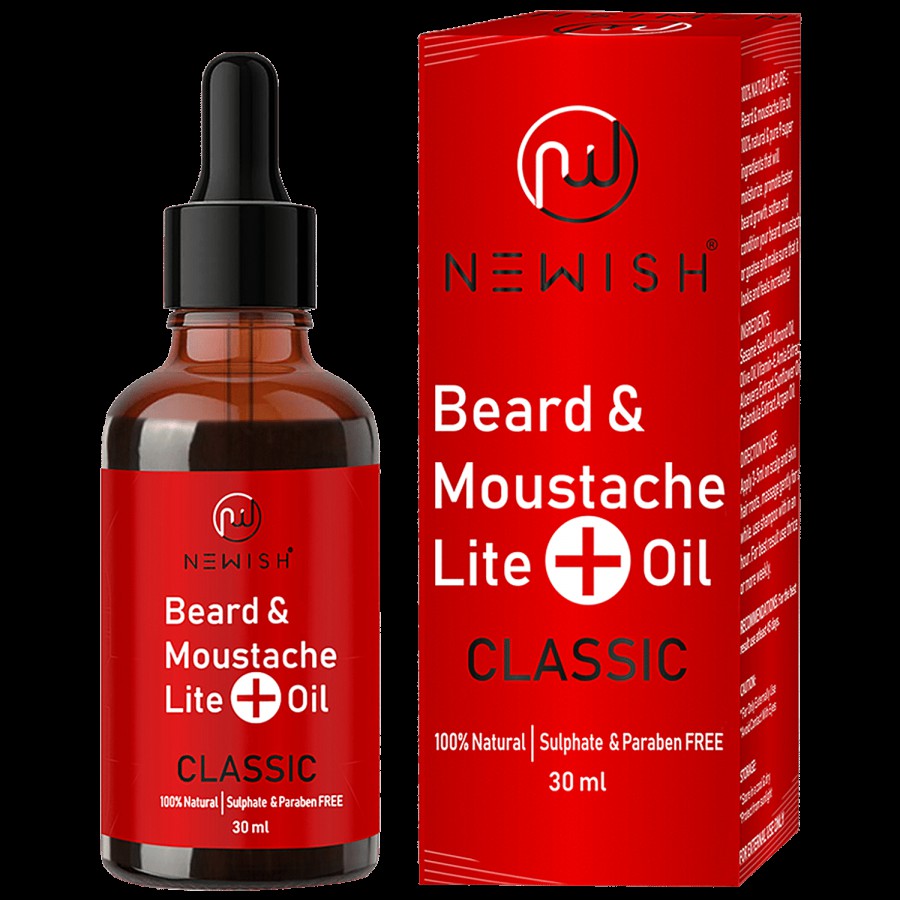 Newish Beard & Mostache Lite Oil - Classic