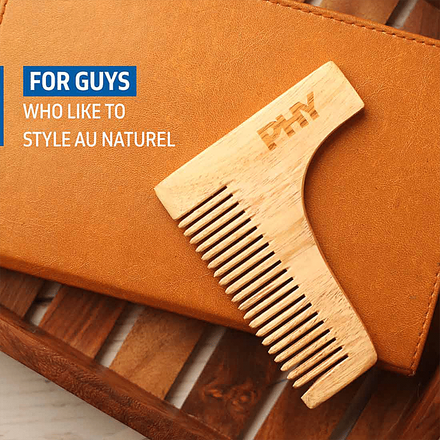 Phy Beard Styling Comb - Neem Wood