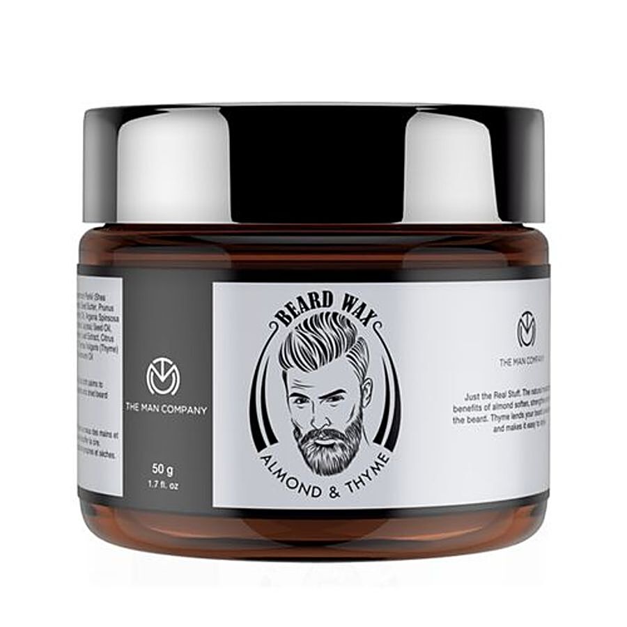 The Man Company Beard Wax For Beard Styling - Almond & Thyme