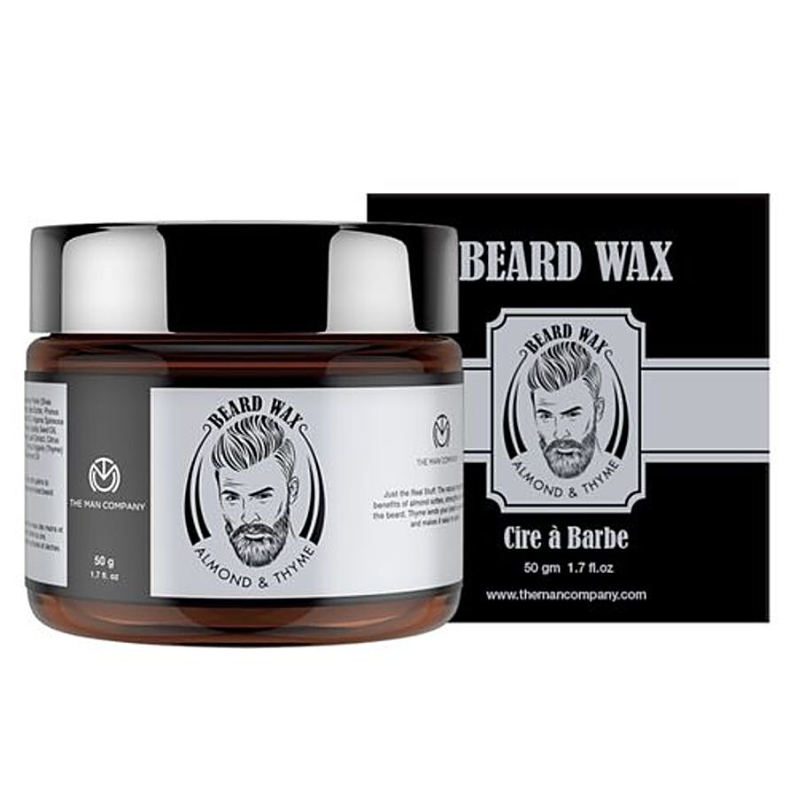 The Man Company Beard Wax For Beard Styling - Almond & Thyme