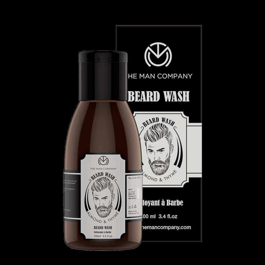 The Man Company Beard Wash For Growth - Almond & Thyme