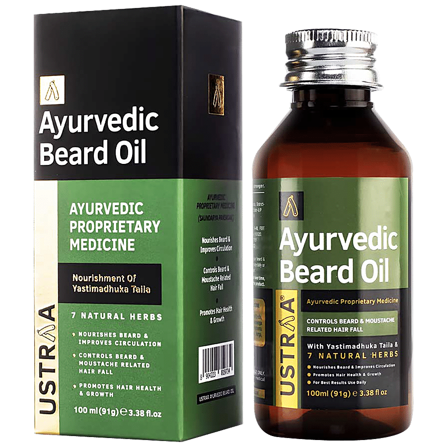 Ustraa Ayurvedic Beard Oil - Nourishes & Improves Circulation