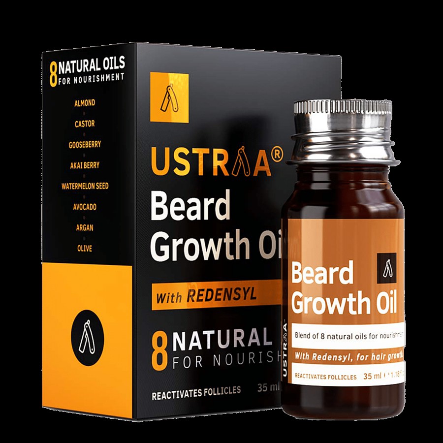 Ustraa Beard Growth Oil For Men - Nourishing With 8 Oils