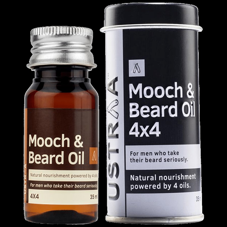 Ustraa Mooch & Beard Oil - 4X4