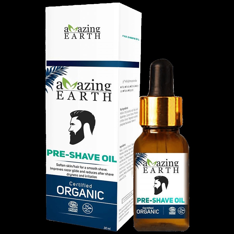 Amazing Earth Pre-shave Oil - Soften Skin/Hair