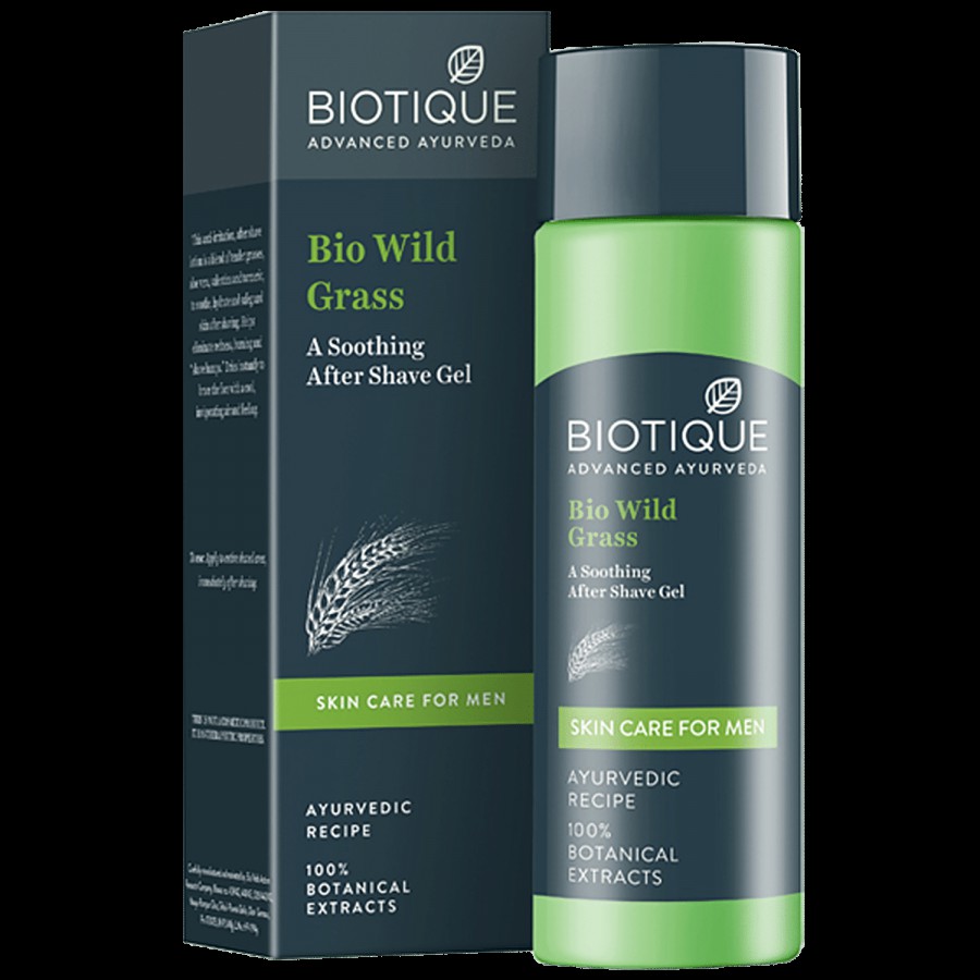 BIOTIQUE Wild Grass After Shave Gel - Soothes & Refreshing Skin