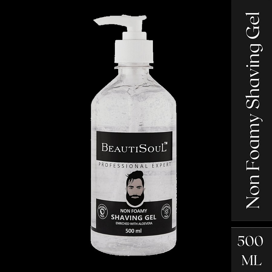 Beautisoul Non-Foamy Shaving Gel - Enriched With Aloe Vera