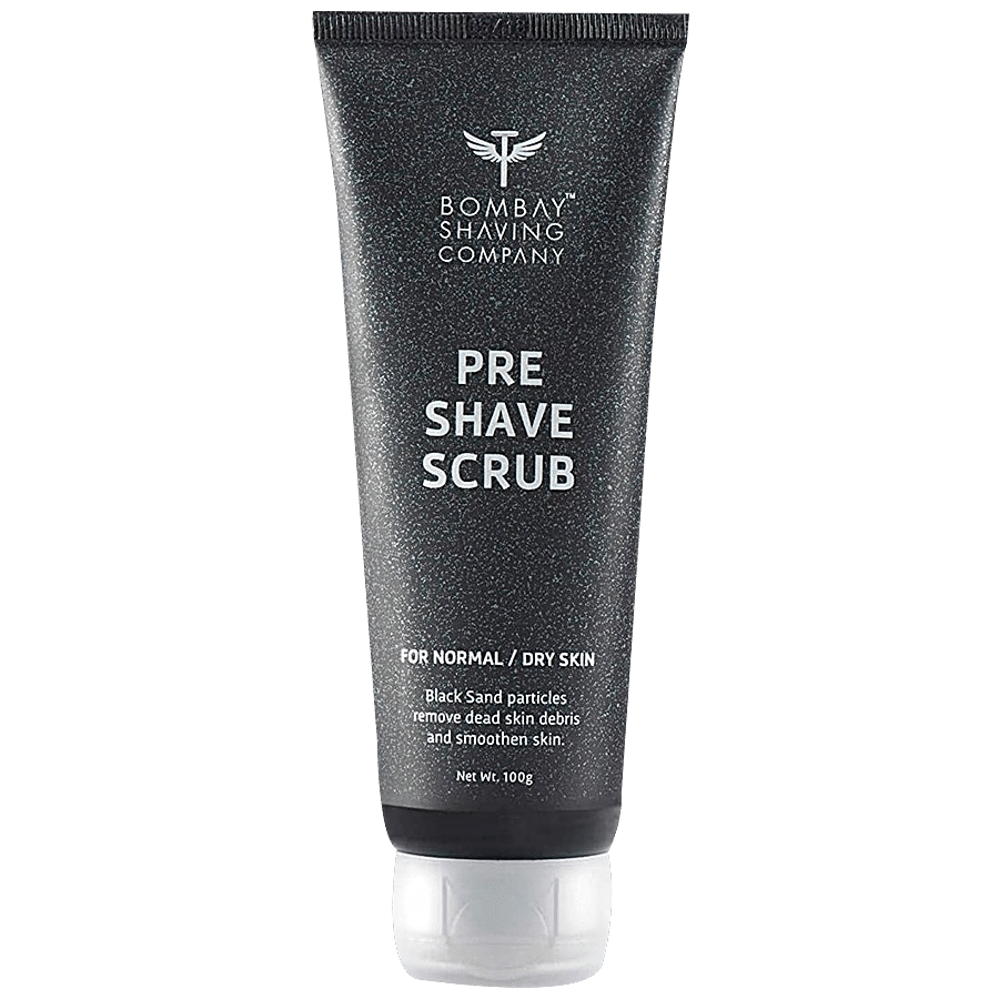 Bombay Shaving Company Pre-Shave Scrub With Black Sand & Vitamin E For Dead Skin Removal