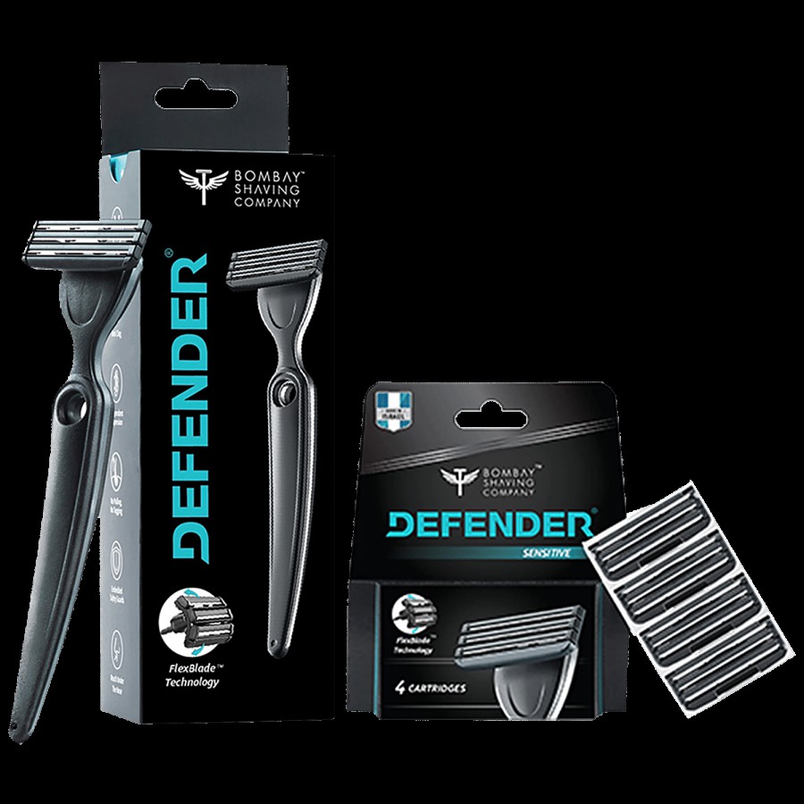 Bombay Shaving Company Dexter V6 Shaving Razor & Sensitive Cartridges