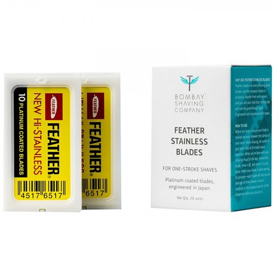 Bombay Shaving Company Feather Razor Blades - Platinum Coated