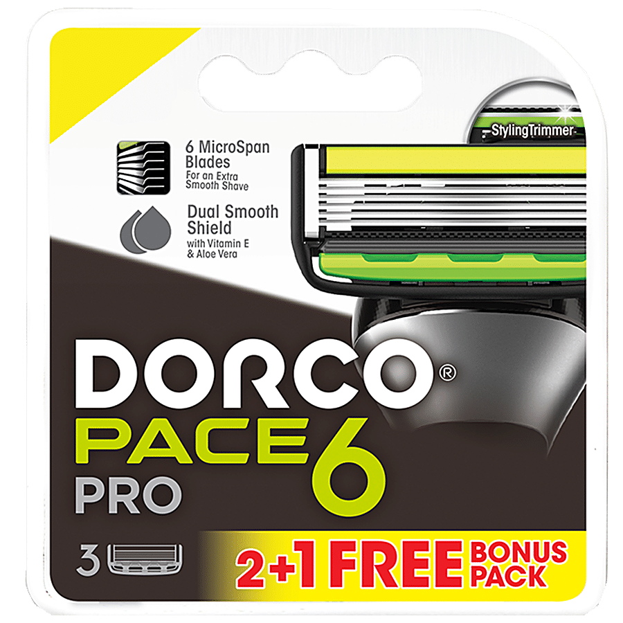 DORCO Dorco Pace 6 Pro Cartridges - Dual Smooth Shield