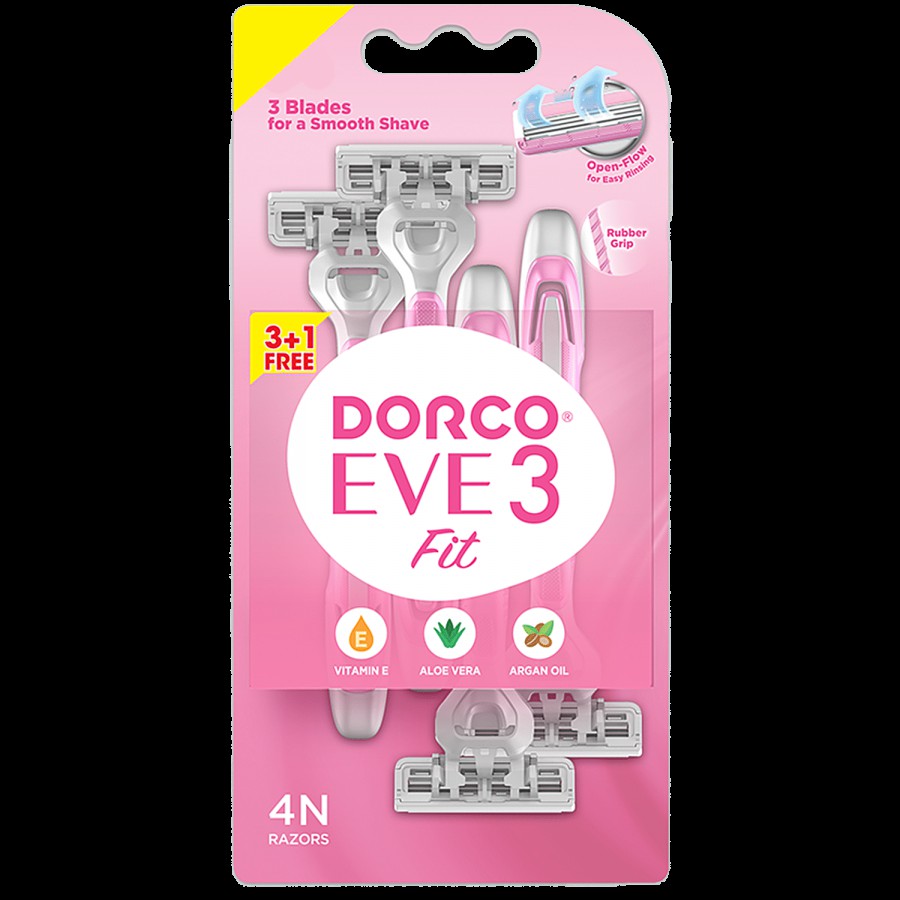 Dorco Eve 3 Fit Razors - Vitamin E