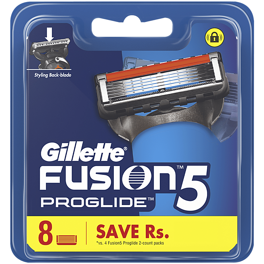 Gillette Fusion Proglide Blades For MenPerfect Shave & Beard ShapePack of 8 Cartridges