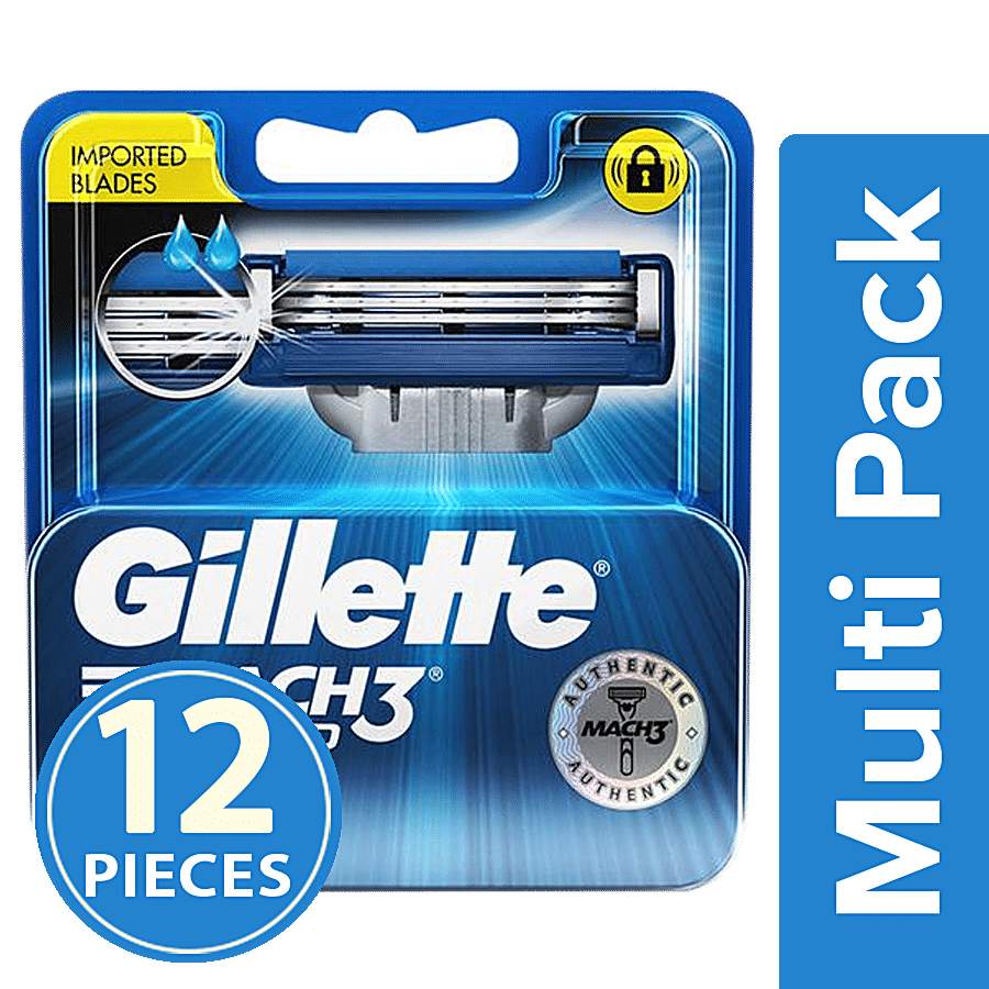 Gillette Mach3 Turbo - Manual Shaving Razor Blades Cartridge