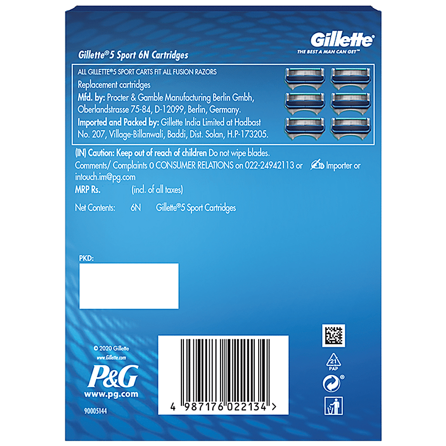 Gillette Sport Razor Cartridges - Smooth Finish