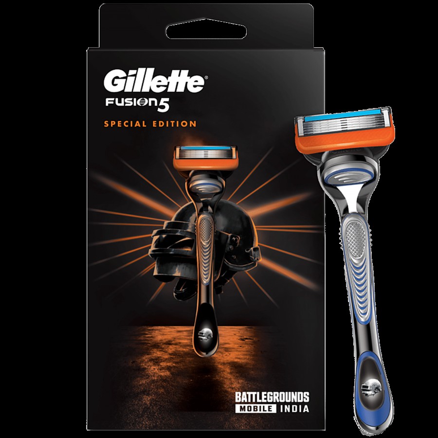 Gillette Fusion 5 Men’s Razor - With Battlegrounds Mobile India Handle