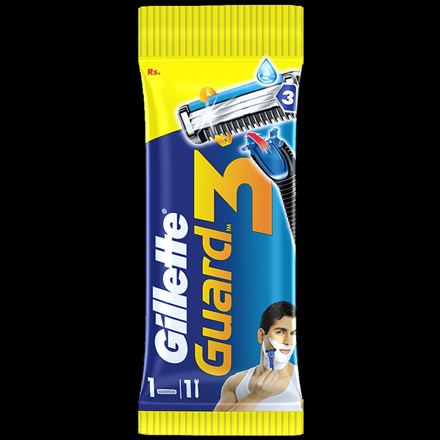 Gillette Guard 3 Shaving Razor for Men with 1 Cartridge