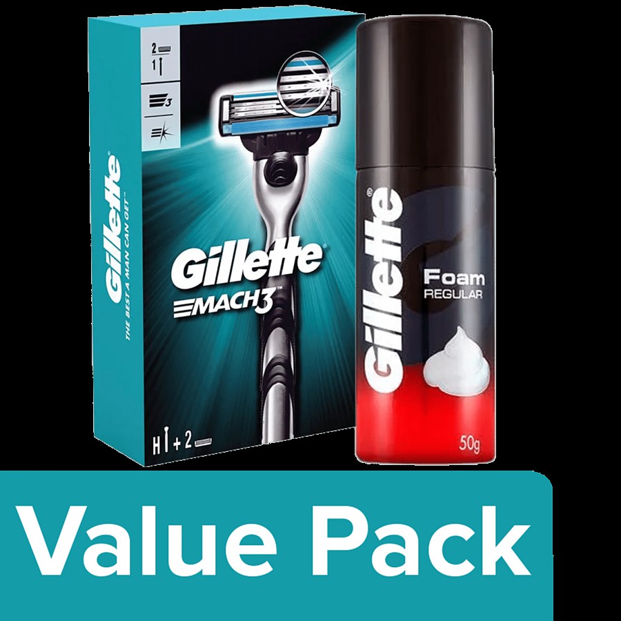 Gillette Mach 3 Bladed Shaving Razor & Handle