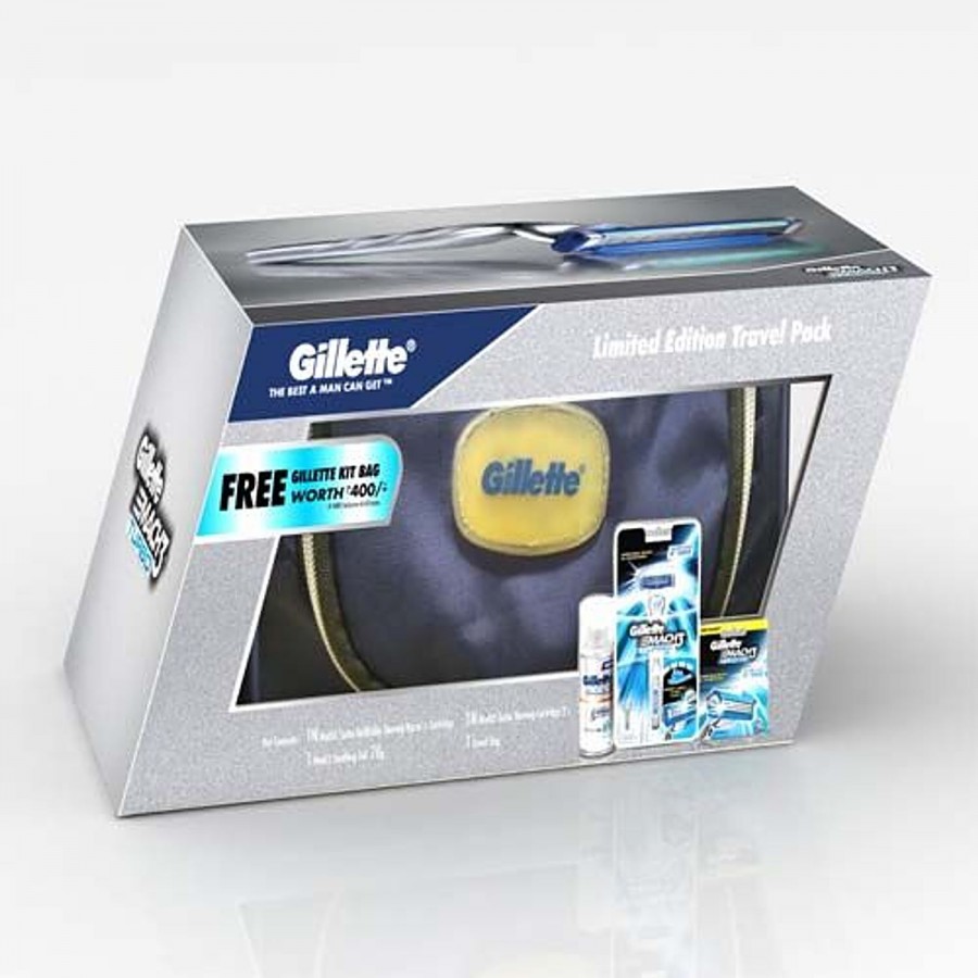 Gillette Mach3 Gift Pack - Razor + 2S Cartridge + Gel