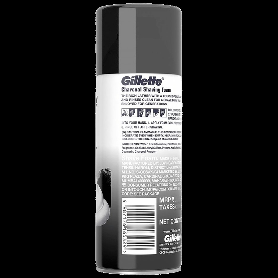 Gillette Shaving Foam - Charcoal