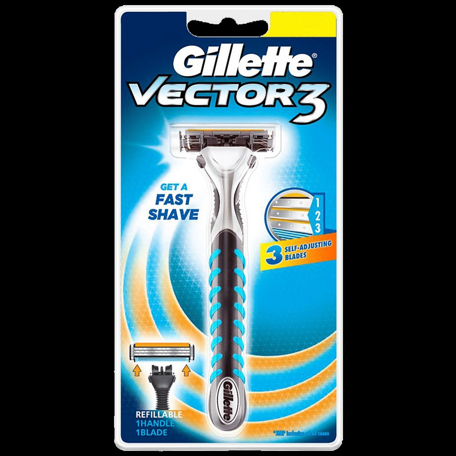 Gillette Vector 3 Manual Shaving Razor for Men