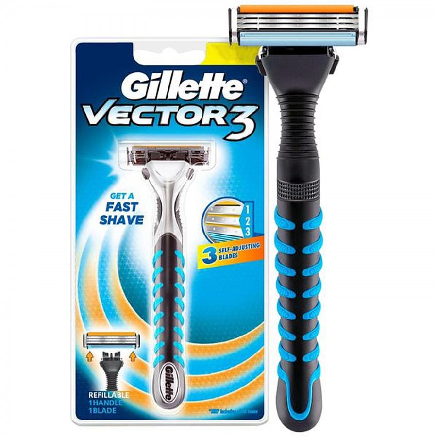 Gillette Vector 3 Manual Shaving Razor for Men