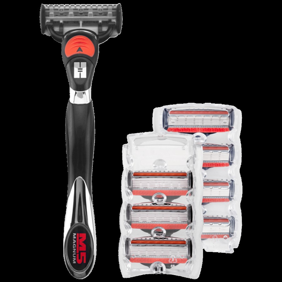 Hajamat Magnum M5 Shaving Razor With Cartridges - 5 Blade Technology