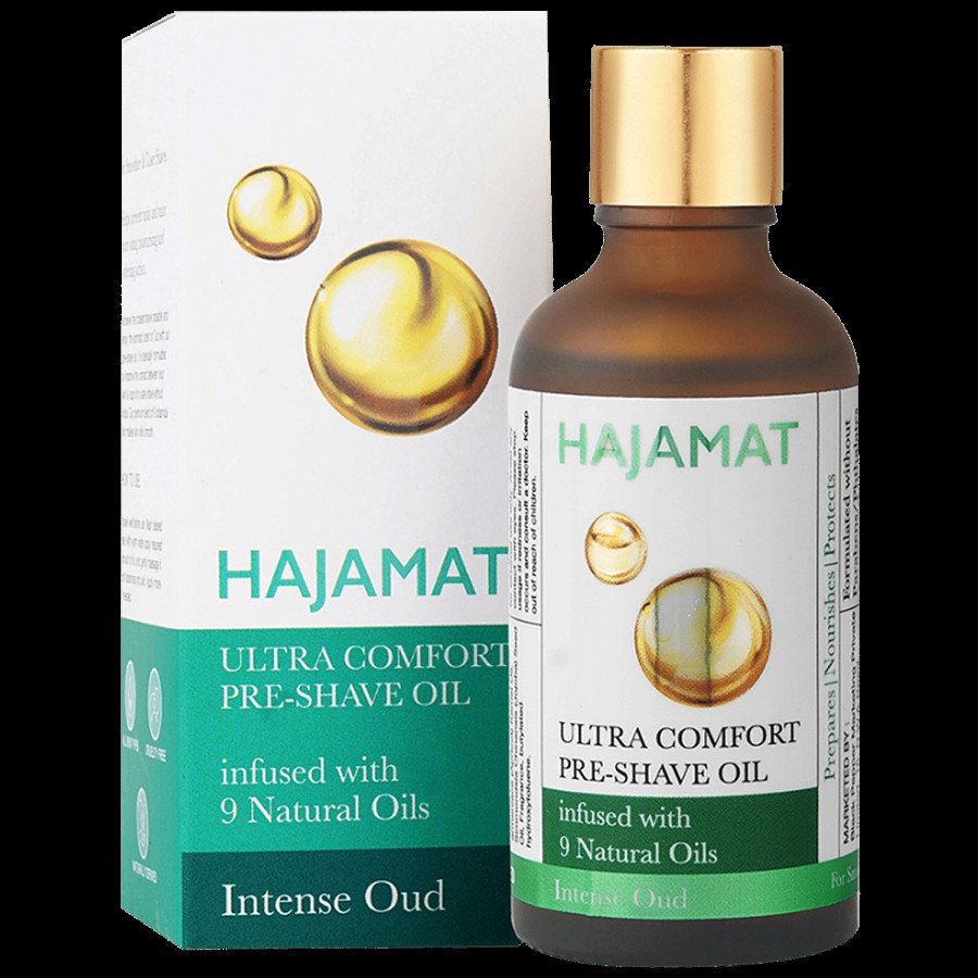 Hajamat Ultra-Comfort Pre-Shave Intense Oud - Infused With 9 Natural Oils