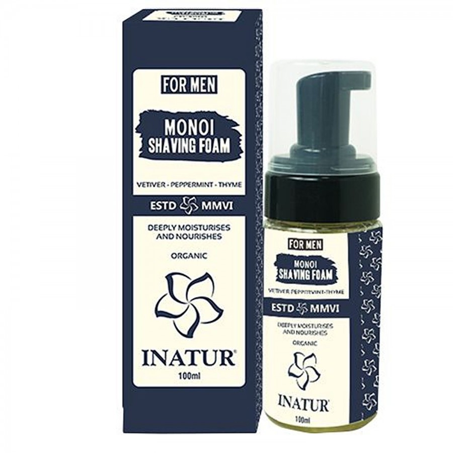 Inatur Monoi Thyme & Mint Shaving Foam For Men