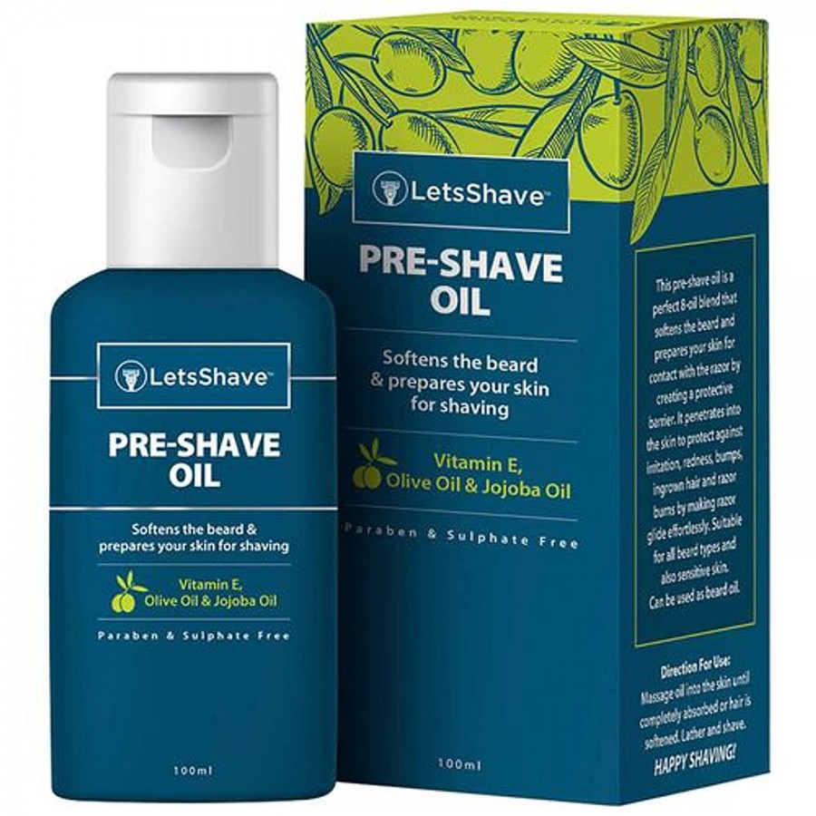 LetsShave Pre Shave Oil With 100% Natural Essential Oil & Vitamin E