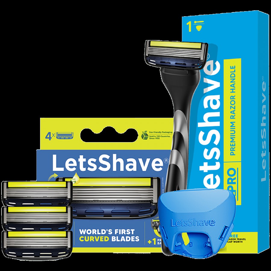 LetsShave Pro 5 Razor Shaving Kit For Men - 5 Blade Shaving Razor