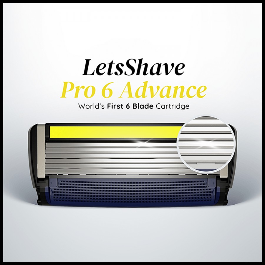 LetsShave Pro 6 Advance Blade Cartridges Six Blade Technology