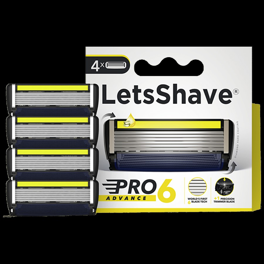 LetsShave Pro 6 Advance Blade Cartridges Six Blade Technology