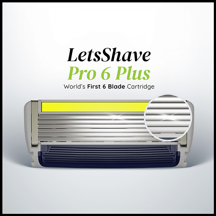 LetsShave Pro 6 Plus Blade Cartridges Six Blade technology