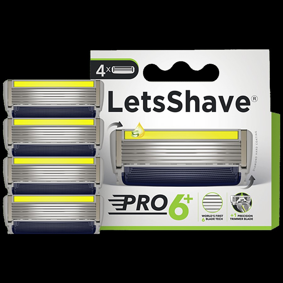 LetsShave Pro 6 Plus Blade Cartridges Six Blade technology