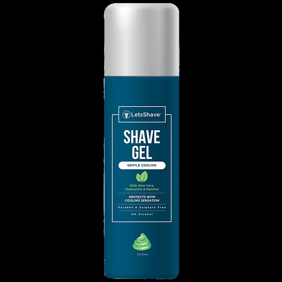 LetsShave Shave Gel For Men - Gentle Cooling