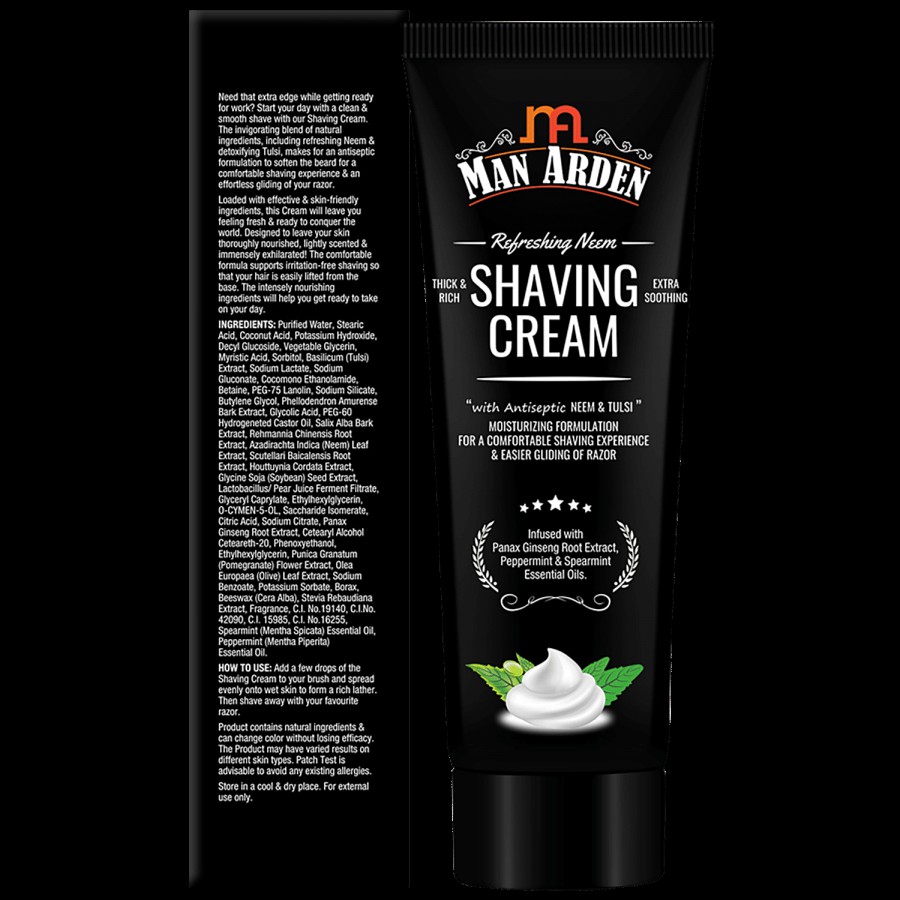 Man Arden Shaving Cream - With Antiseptic Neem & Tulsi