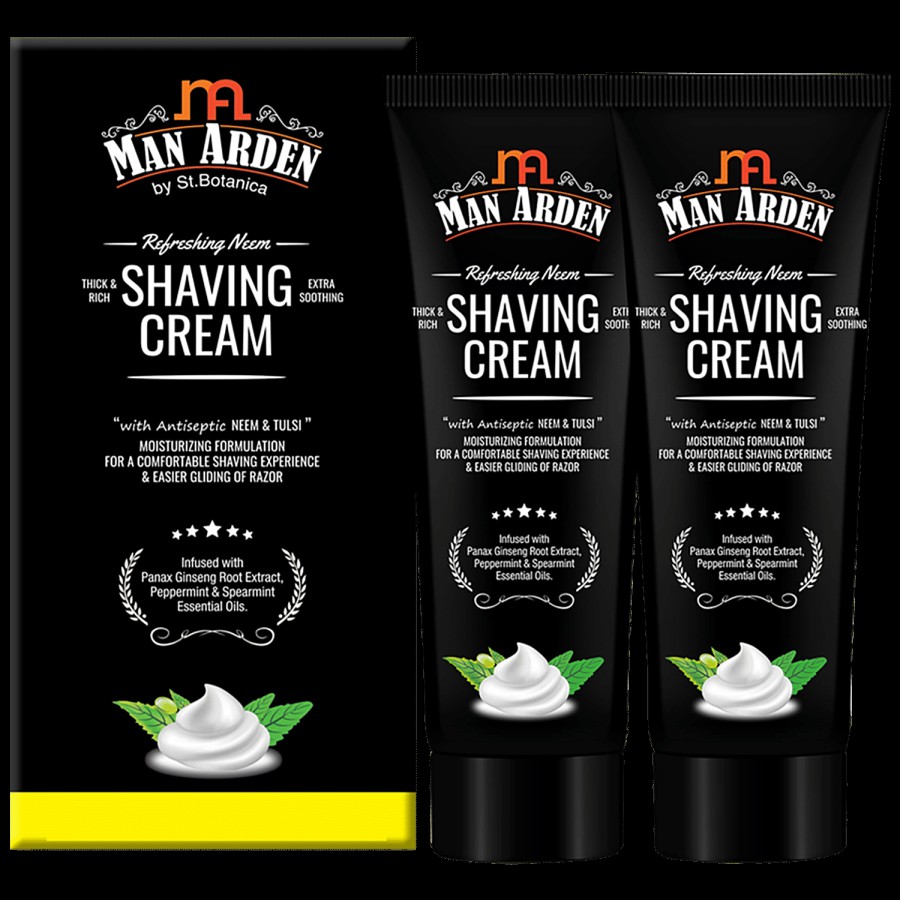 Man Arden Shaving Cream - With Antiseptic Neem & Tulsi