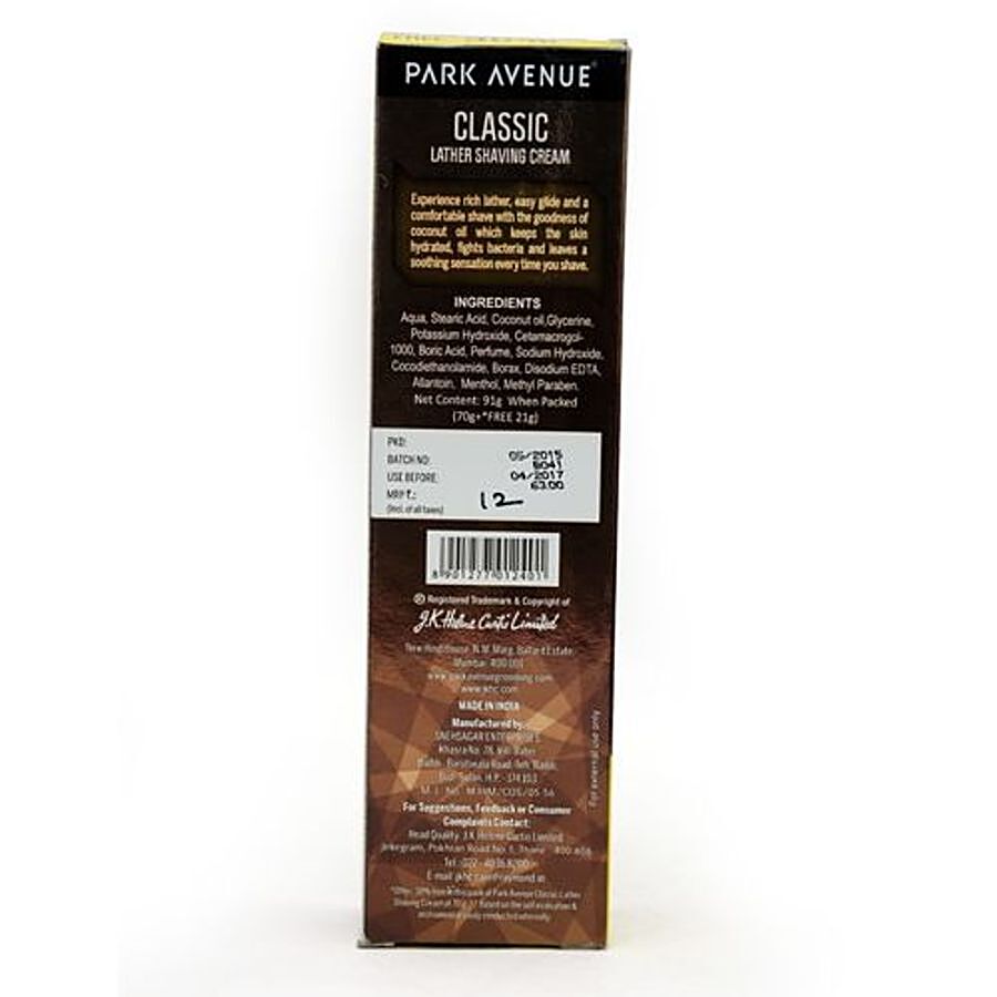 Park Avenue Lather Shaving Cream - Classic