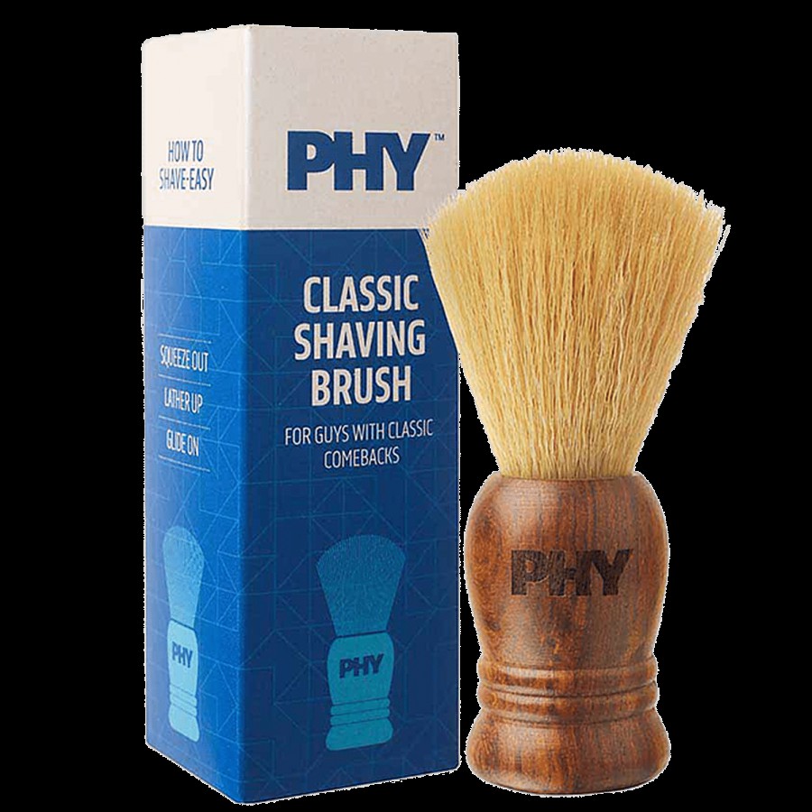 Phy Classic Shaving Brush - With Soft Bristles