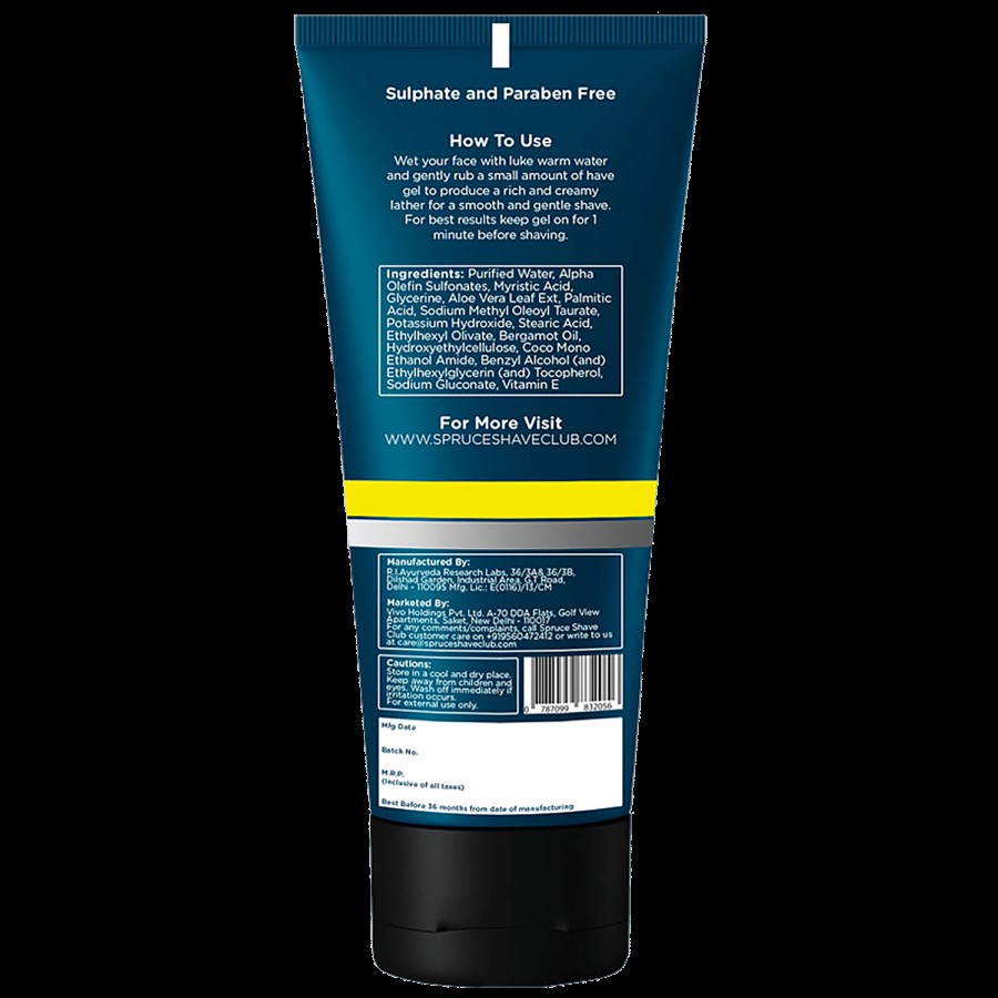 Spruce Shave Club Natural Shaving Gel - Bergamot & Vitamin E