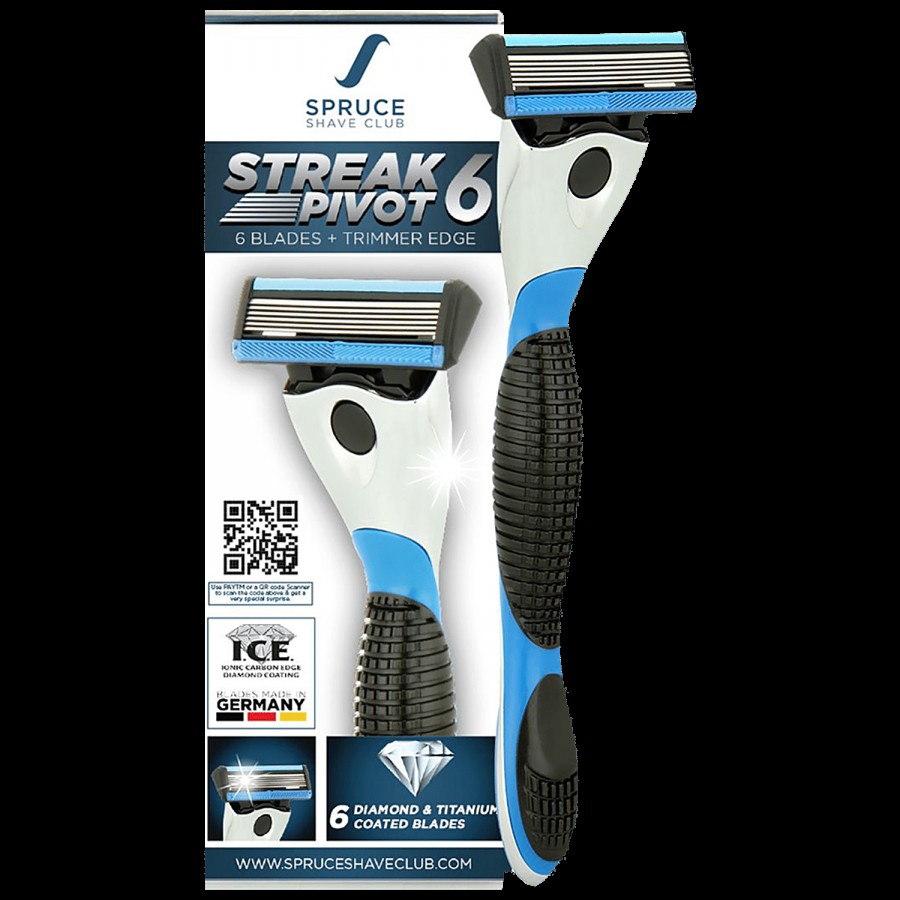 Spruce Shave Club Streak6 Pivot Shaving 6 Blades Razor - Multi Axis Pivot