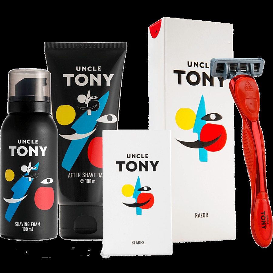 Uncle Tony Shaving System Pack - Red