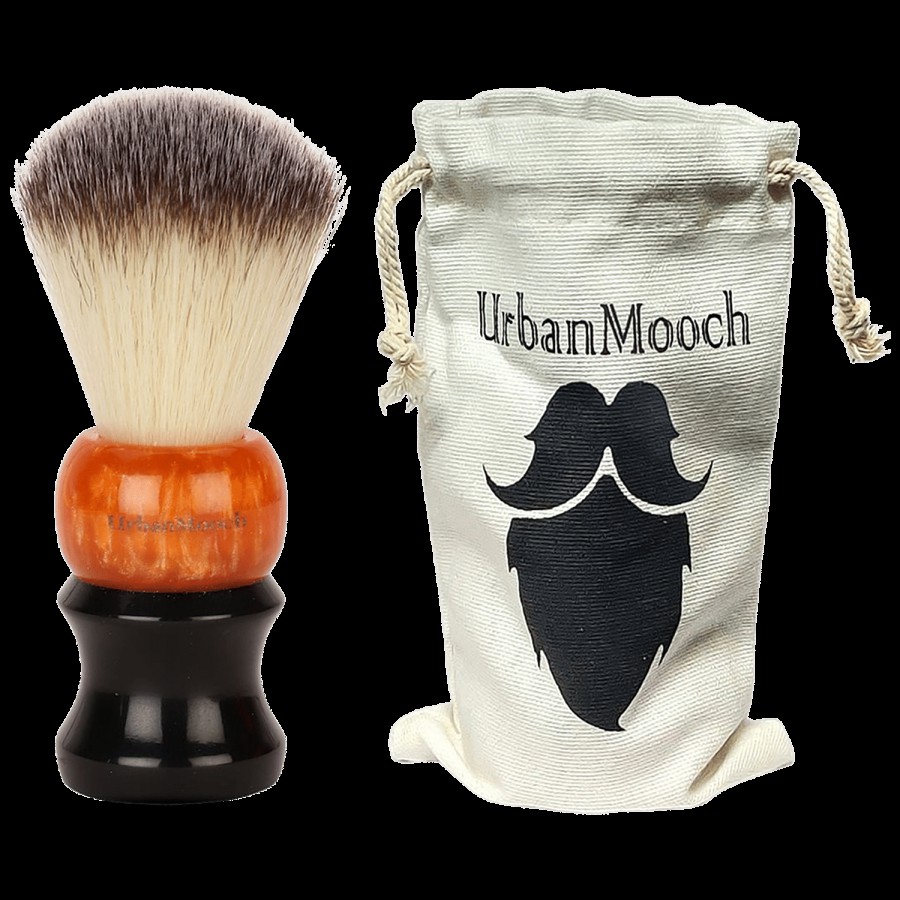 UrbanMooch Resin Shaving Brush - Orange & Black