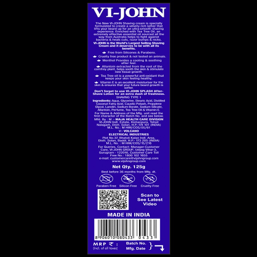 VI-JOHN  Shaving Cream Classic