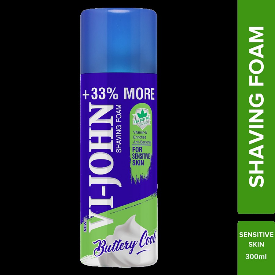 VI-JOHN  Shaving Foam - With Vitamin E & Anti-Bacterial Properties