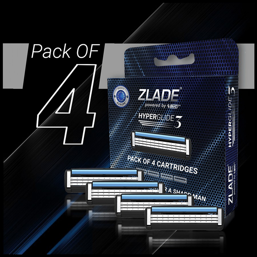 Zlade HyperGlide3 Advanced Shaving Razor Cartridges For Men