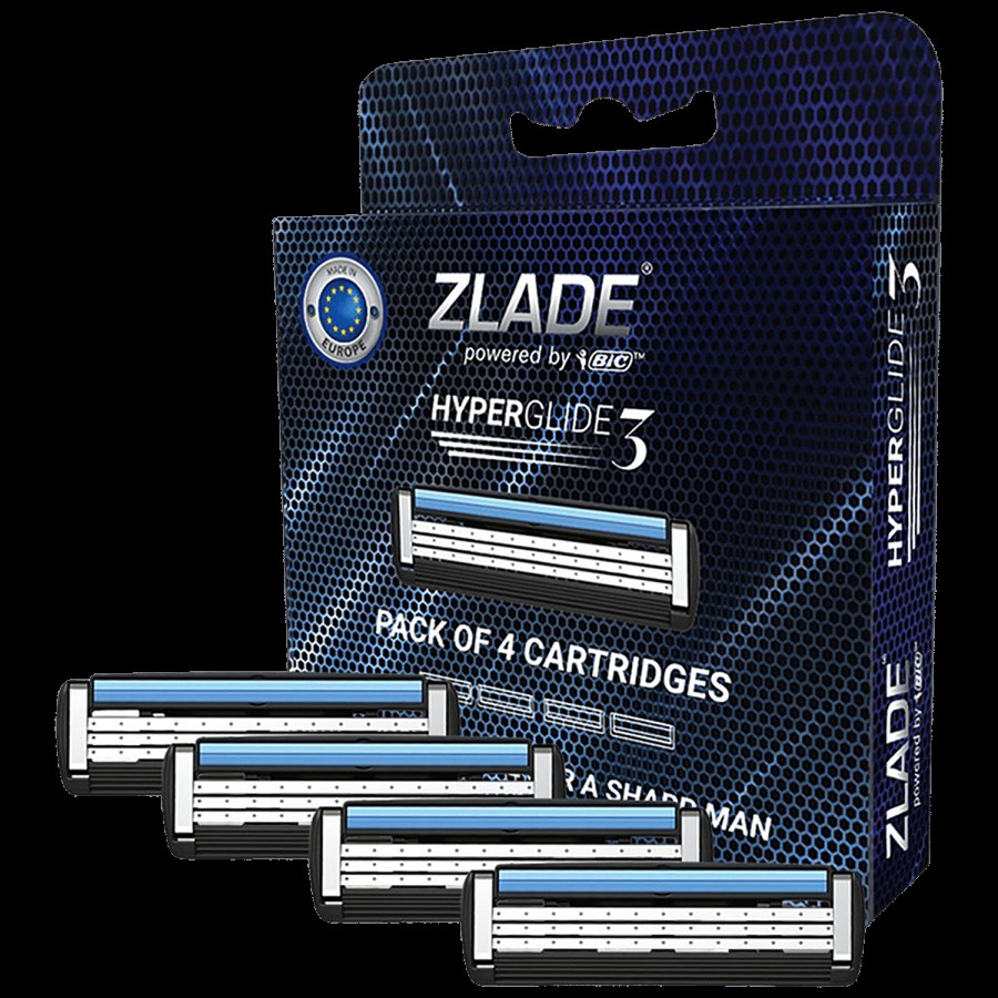 Zlade HyperGlide3 Advanced Shaving Razor Cartridges For Men